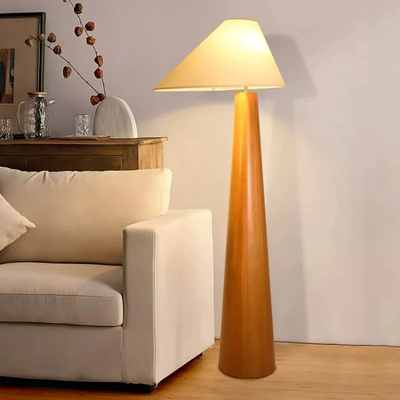 LL Solid Wood Floor Lamp - Retro Style