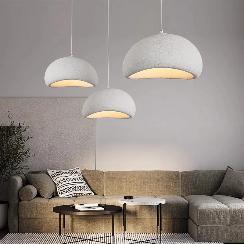 Nordic Wabi-Sabi Ceiling Chandelier: Modern E27 LED Pendant Light for Stylish Interiors