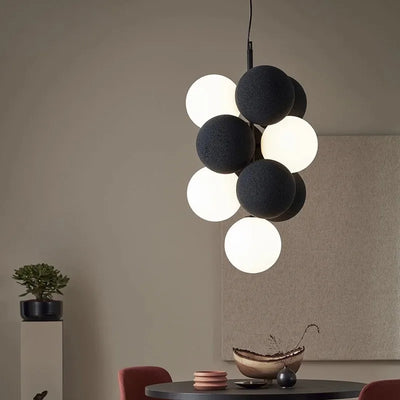 Moonriver Modern LED Ceiling Chandelier - Stylish Ball Pendant Lights for Bedroom, Parlor, and Study