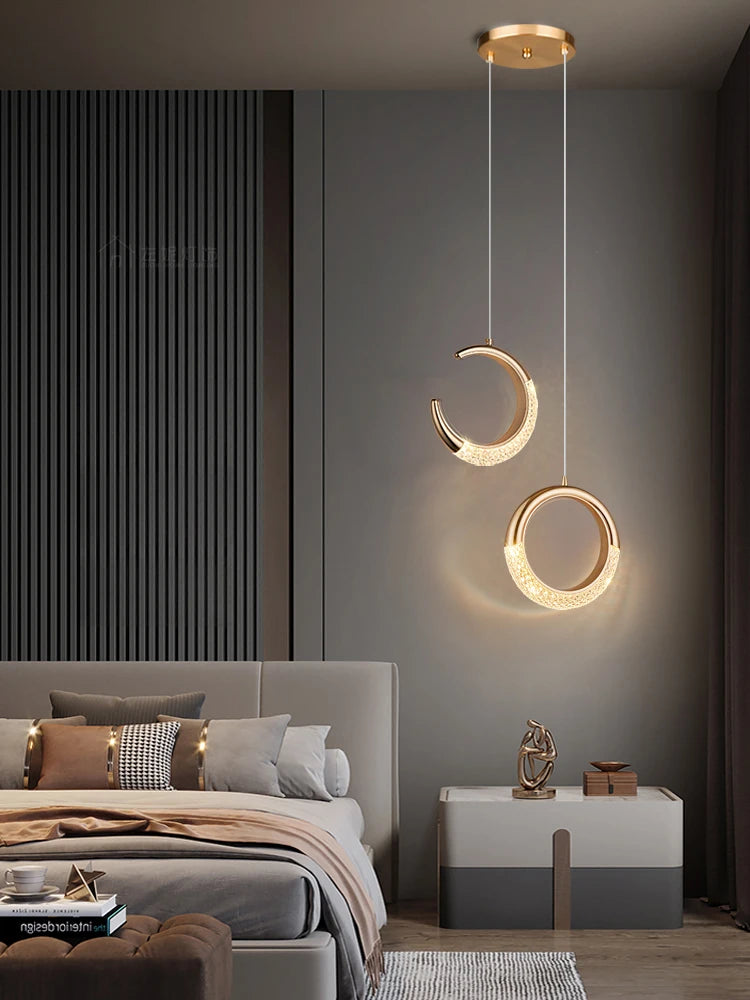 Modern Light Luxury Small Pendant Light for Bedroom and Study