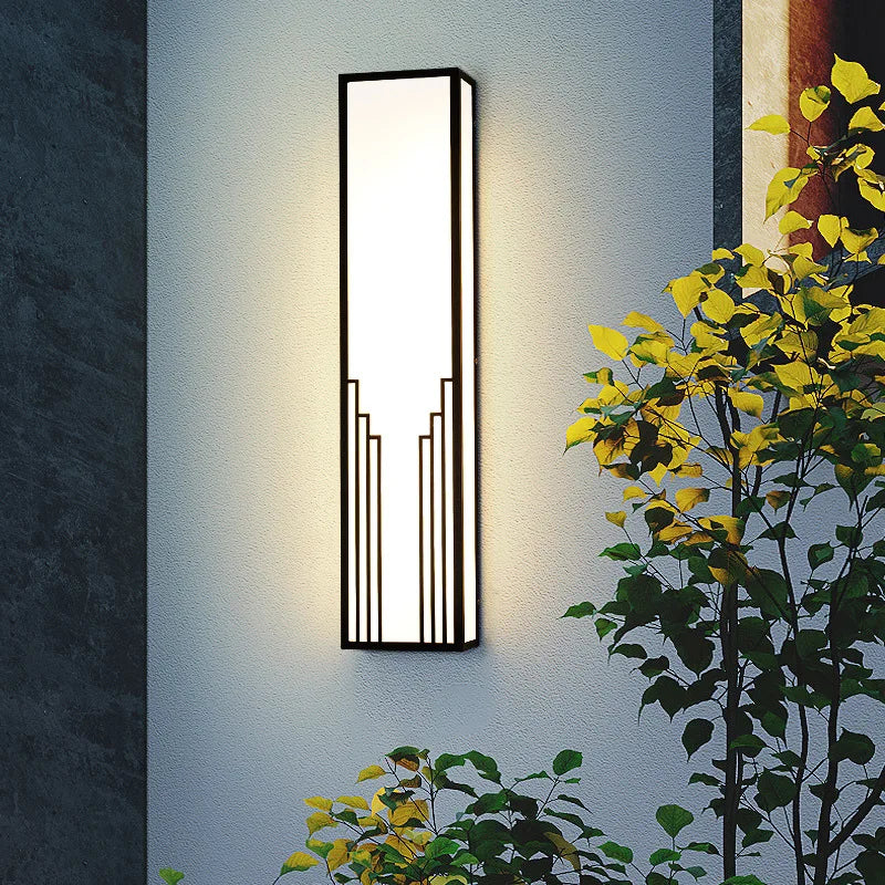 Modern Imitated Marble LED Wall Lamp – Waterproof Sconce for Outdoor Use (AC 110V/220V)