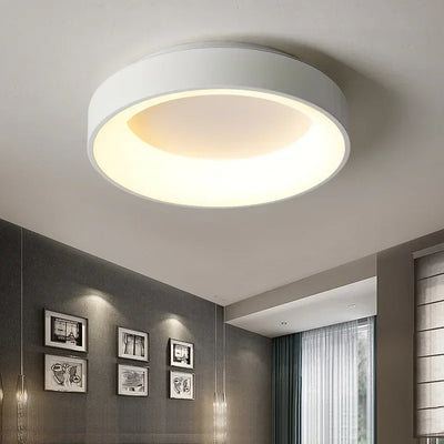 Nordic LED Dimmable Ceiling Light - Modern Round Decorative Lighting for Living Room, Bedroom, Study, and More