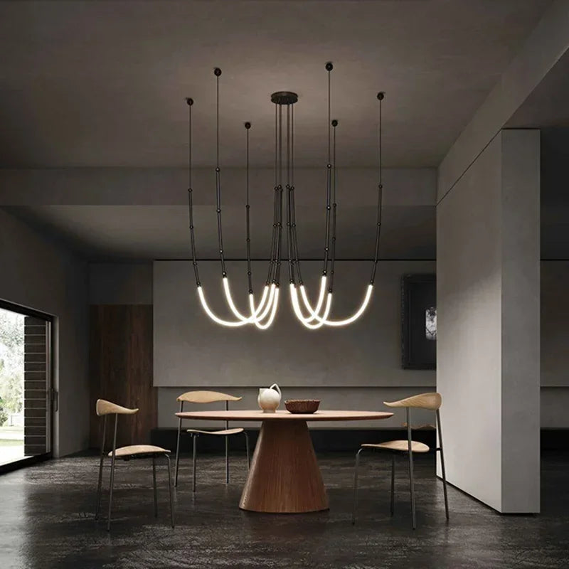 Contemporary Art Line LED Pendant Lights: Elevate Your Home Decor