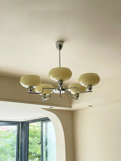 Vintage Kitchen Dining Room Chandelier with Glass Stone Accents