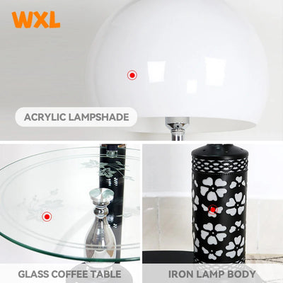 Simple Modern Floor Lamp - Integrated Coffee Table Design for Living Room, Bedroom, and Study