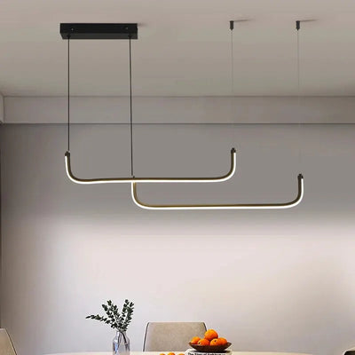 Elegant Modern Aluminum LED Pendant Chandeliers for Versatile Home and Hotel Spaces