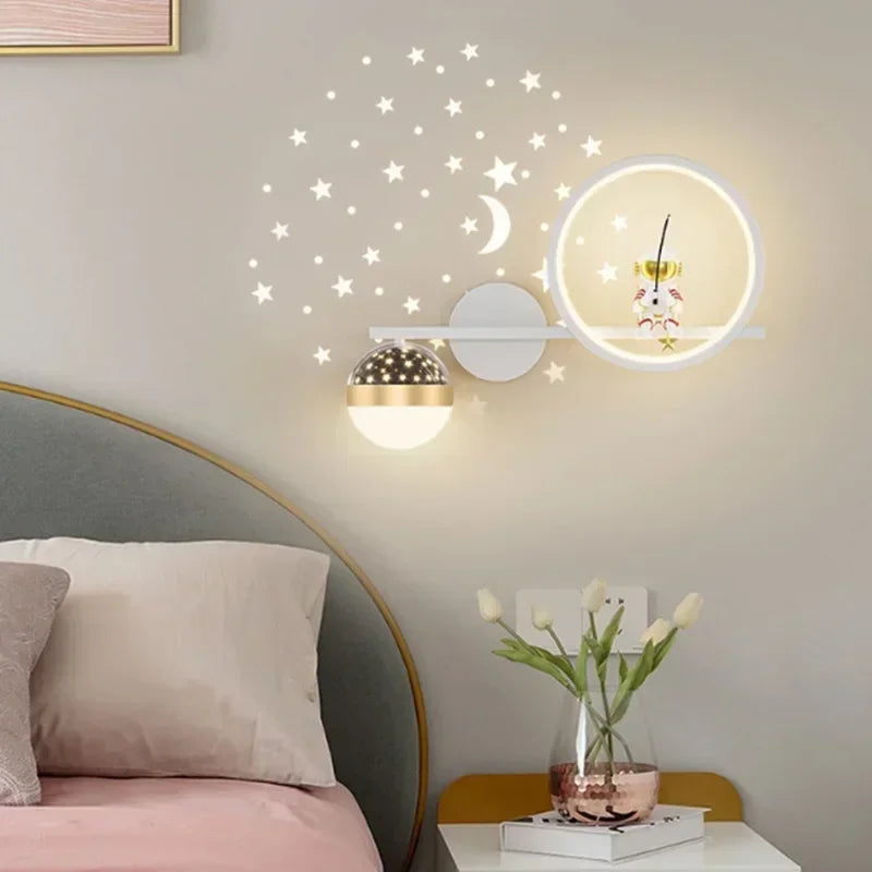 Astronaut Star Projector Wall Lamp for Children's Living Room