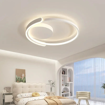 Modern Minimalist Circle LED Ceiling Lamp - Dimmable Bedroom Lamps for Room Lighting Home Decor Lustre Lights Fixture