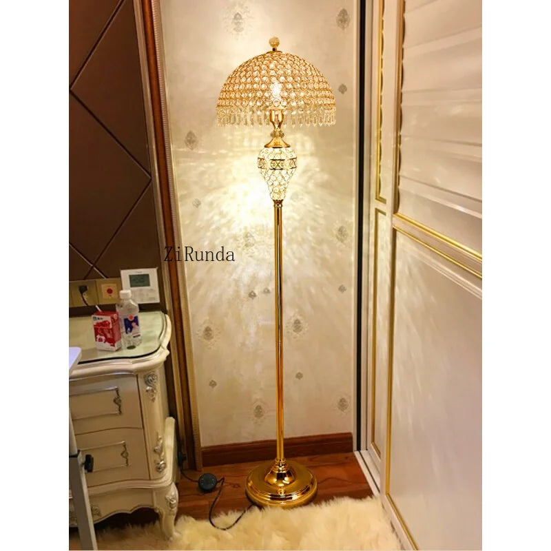 Simple Crystal Floor Lamp - Vertical Table Lamp