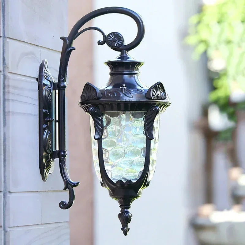 Retro European Outdoor Wall Light – IP44 Villa Courtyard Sconce