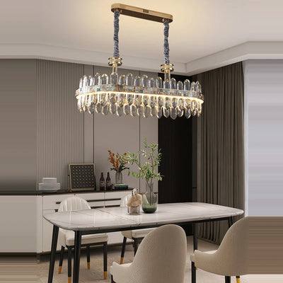 LED Golden Chrome Silver Crystal Hanging Lamps Chandelier Lighting Suspension Luminaire Lampen for Living Room