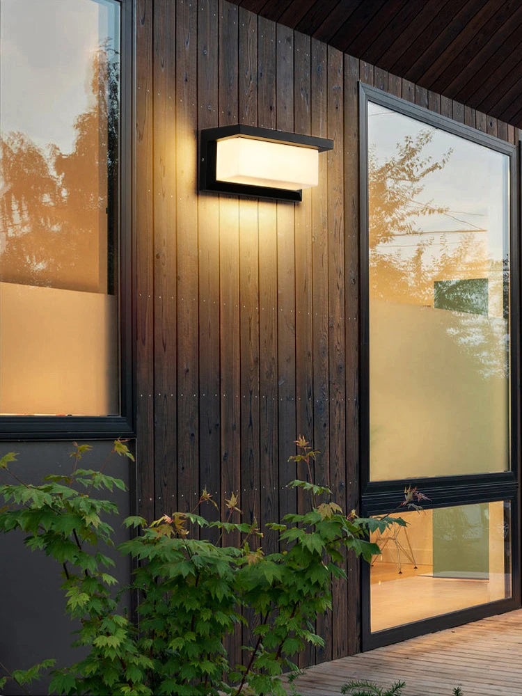 Modern LED Outdoor Wall Lamp with Motion Sensor - Waterproof Porch Light, Outdoor Lighting Fixture