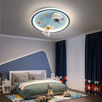 Nordic Cartoon Chandelier - Blue Space Lights for Kids Room