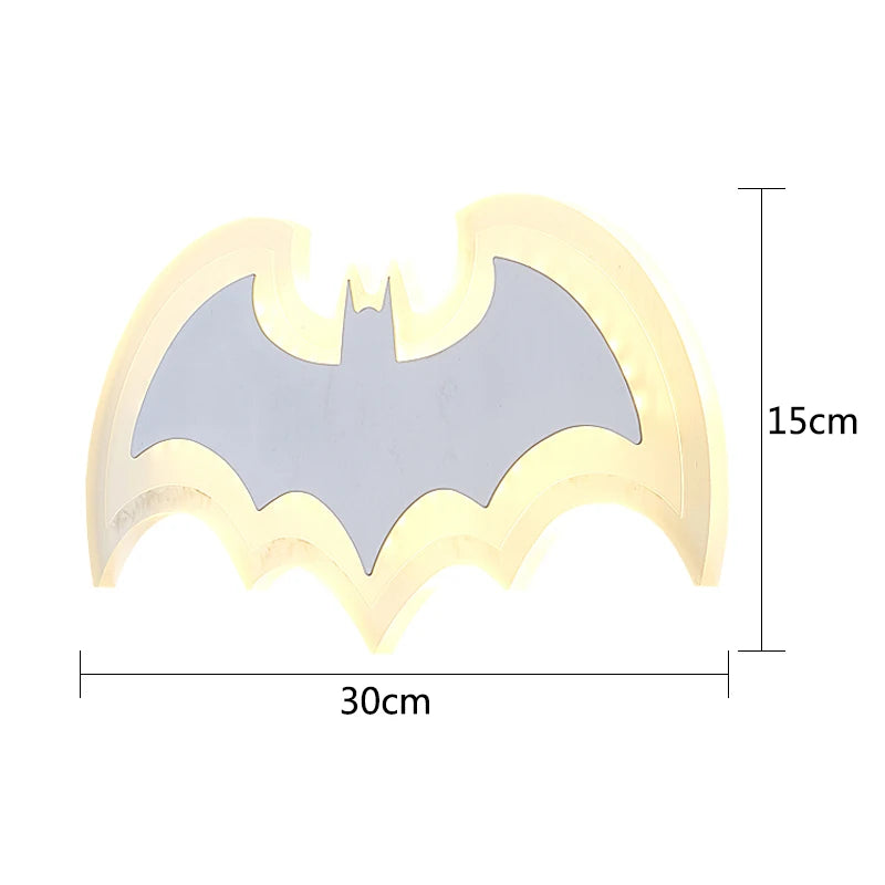 Creative Bat Acrylic Wall Lamp for Children's Room