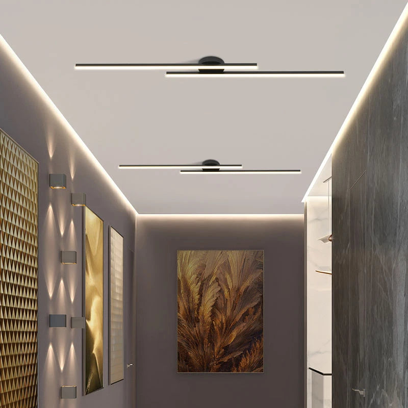 LED Ceiling Lamps: Modern Strip Aisle Ceiling Chandelier