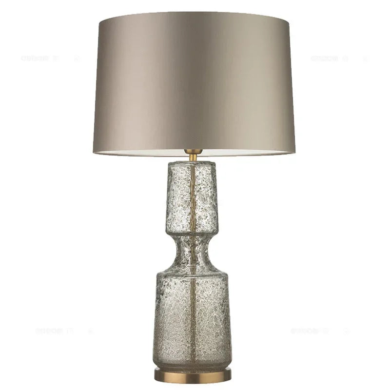 American Nordic Table Lamp - Retro LED Bedside and Bedroom Decorative Glass Lamp, Perfect for Hotel and Villa Room Decoration