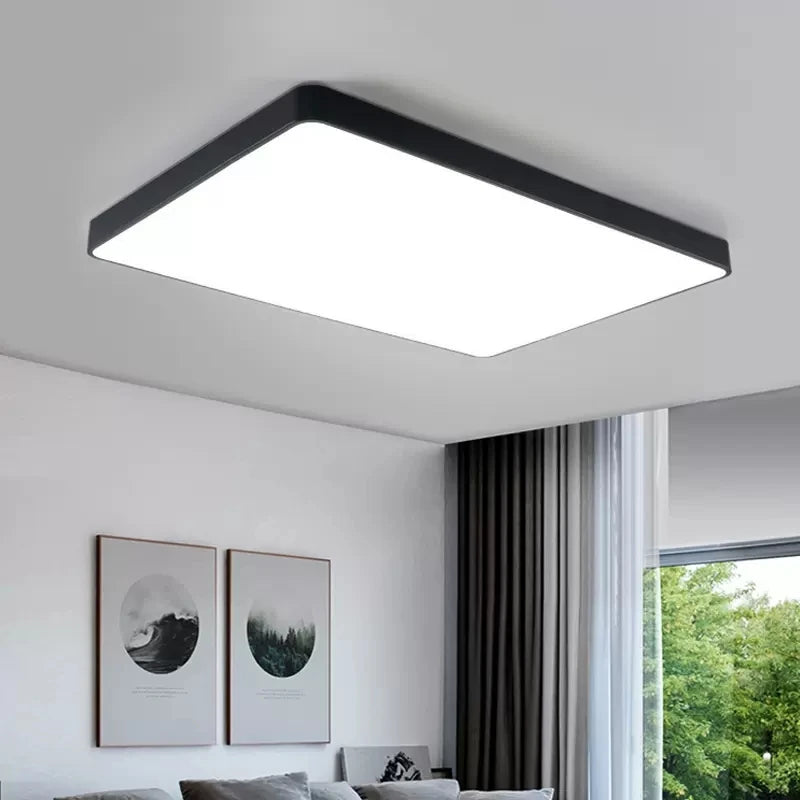 Modern LED Ceiling Light: Minimalist Square Design