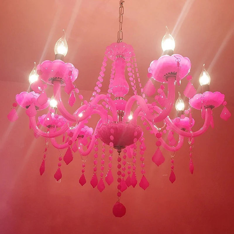 Colorful Crystal Chandelier - Vibrant Elegance for Dining, Bedroom, and Living Spaces