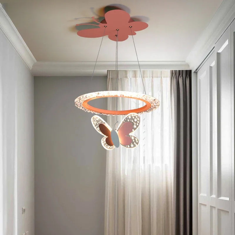 Modern Butterfly LED Chandelier: Stylish and Dimmable Lighting for Any Space