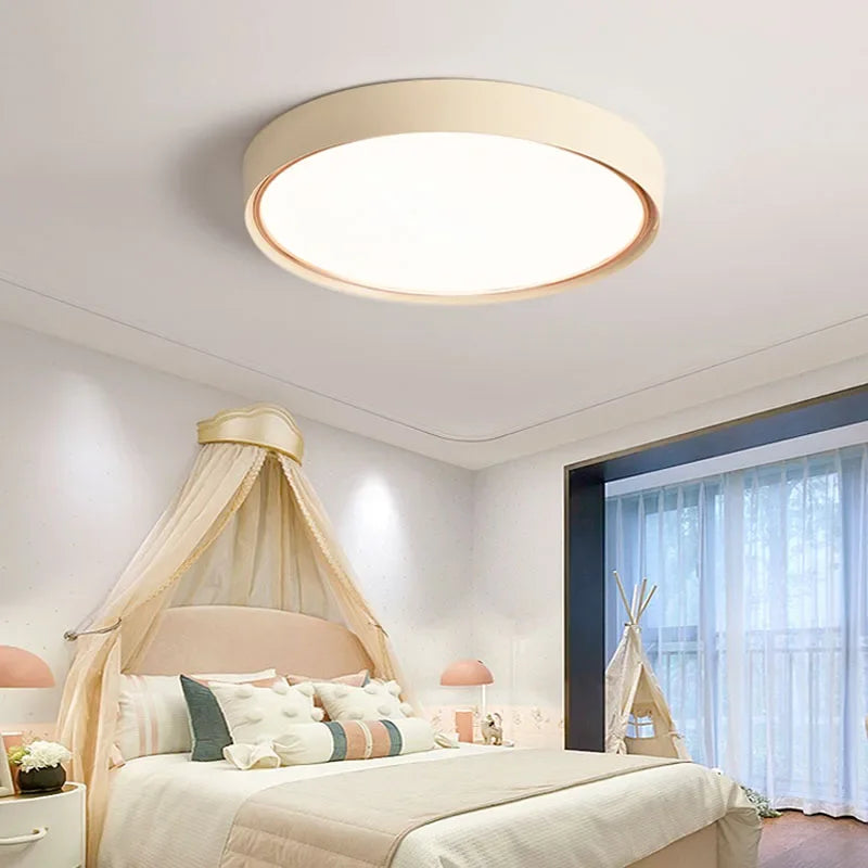 Modern LED Round Ceiling Lamps for Living Room Bedroom Study Room - Macaron Style Home Decoration Lighting Fixture