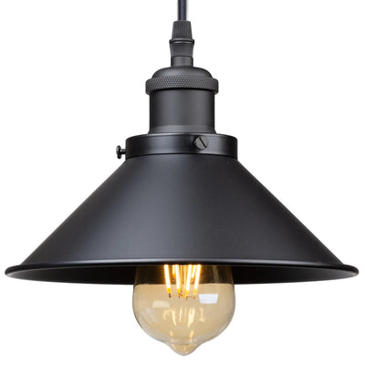 Black Vintage Pendant Light | Retro Hanging Chandelier Lamp