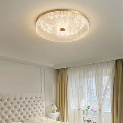 New Light Luxury LED Round Acrylic Ceiling Lamp - Modern Bedroom Living Room Balcony Indoor Lighting Fixture for Home