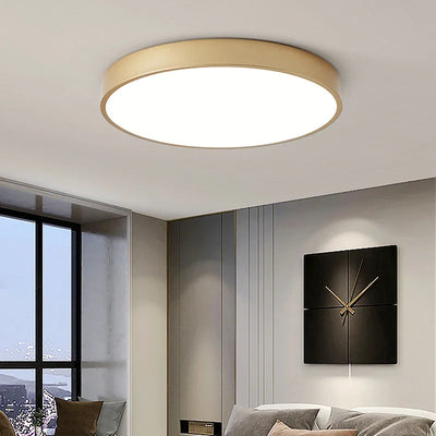 Modern LED Macaron Ceiling Light Fixture - Nordic Simplicity Design for Living Room, Bedroom, Study, and Dining Room Lighting