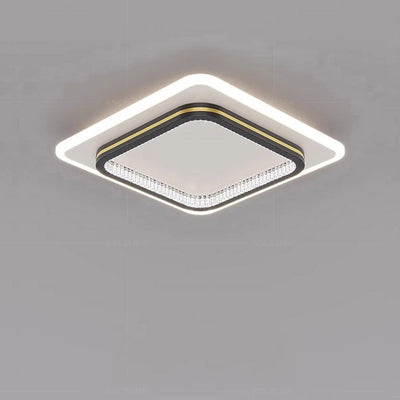 Modern LED Ceiling Light for Home Entrance - Round and Square Crystal Lampshade Fixtures