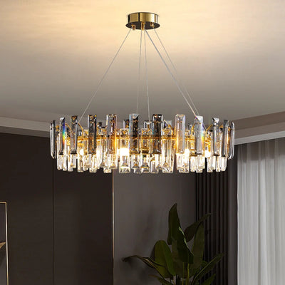 Krystal LED Chandelier – Modern Plating Lamps for Living Room, Bedroom, and Kitchen