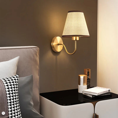 American Modern Gold Fabric Cloth Wall Lamp: A Stylish Touch for Any Room