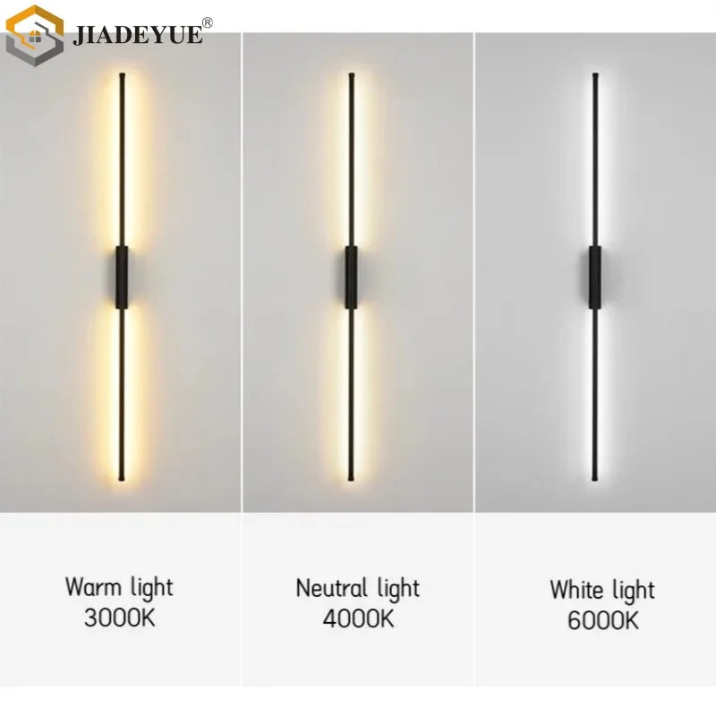 Modern Minimalist LED Strip Wall Lamp: Stylish Lighting for Various Spaces