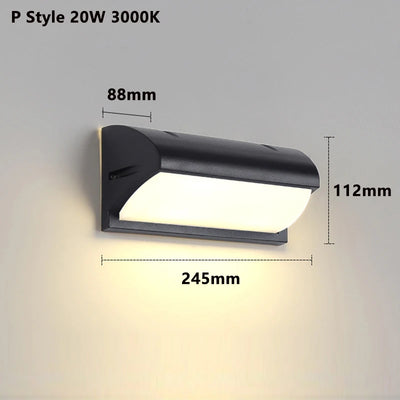 Modern LED Outdoor Wall Light with Motion Sensor - Waterproof IP65 Porch Lights for Balcony Garden