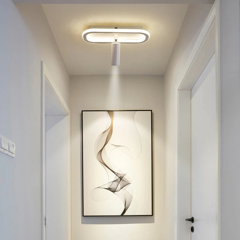 Minimalist LED Chandelier - Art Deco Spotlights for Aisle Ceiling