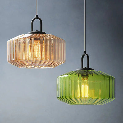 Retro Colour Glass Pendant Light