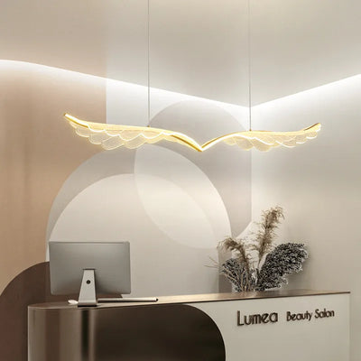 Nordic Bird Wing Pendant Light - Artistic Lighting Fixture for Dining Room and Kitchen Island