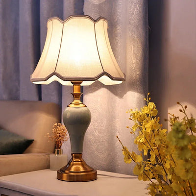 Chic Ceramic Nordic Table Lamp - Elegant Illumination for Hotel Bedrooms and Living Spaces