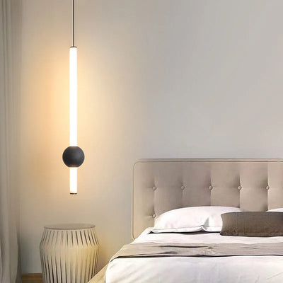 Modern Minimalist LED Pendant Light with Adjustable Hanging Wire - Bedroom Decor Chandelier Lighting