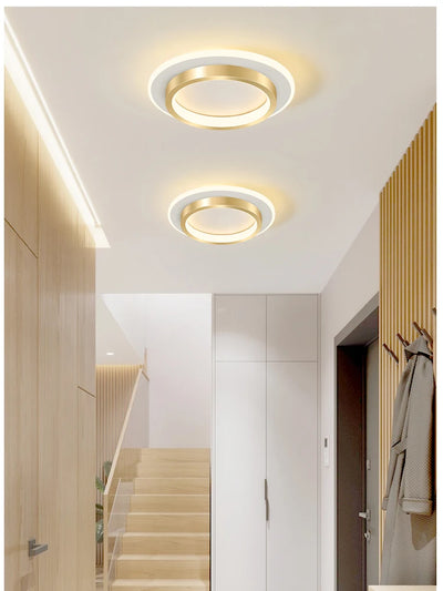 Contemporary Square Panel LED Ceiling Lamp - Surface Mounted Ceiling Lighting for Nordic Entrance, Hallway, Cloakroom