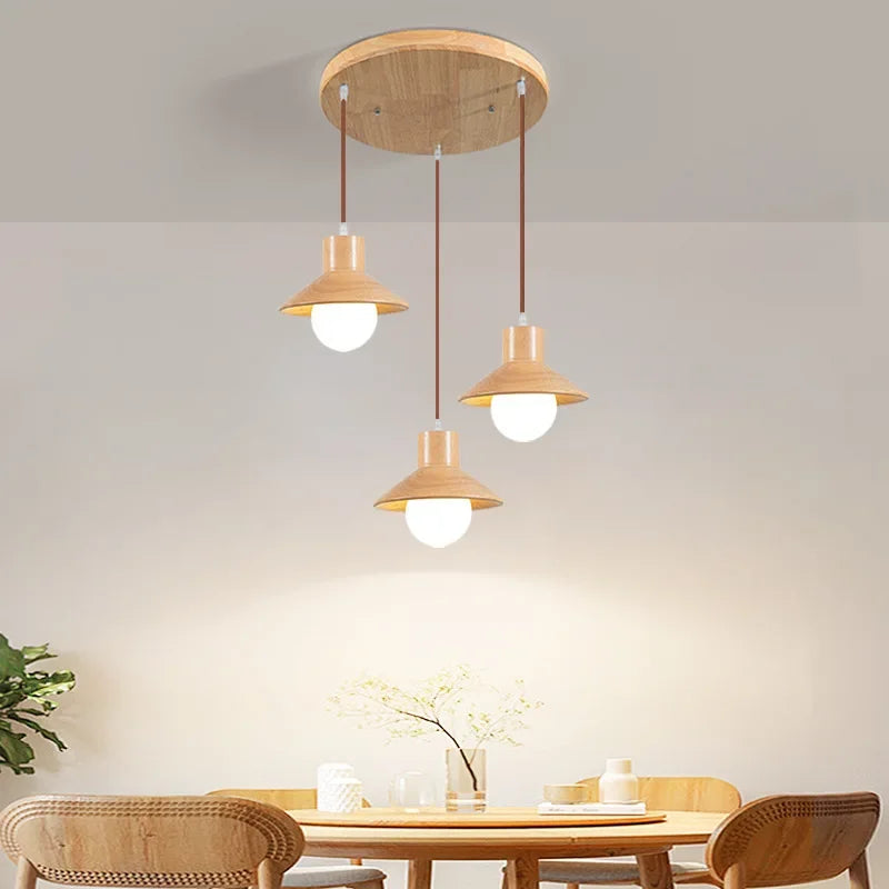 COCO Nordic Wood Pendant Lights for Kitchen Home Decor