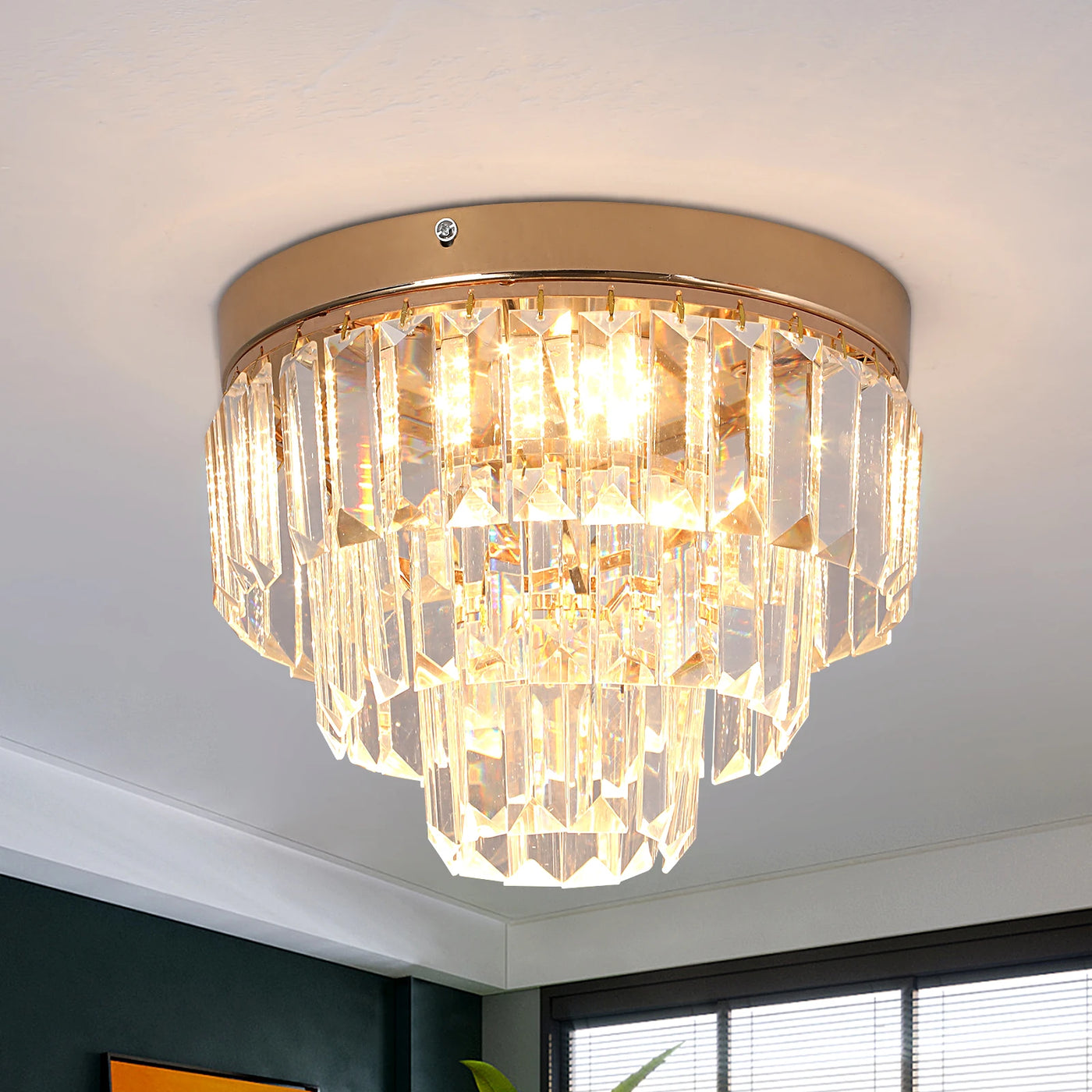 Modern Crystal K9 LED Pendant Light - Elegant Home Decor Lighting