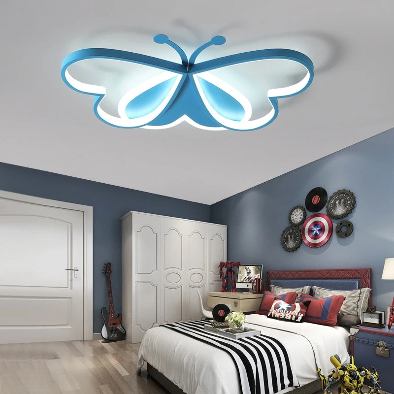 Butterfly LED Kids Bedroom Ceiling Light Minimalist Child Room Ceiling Lamp Baby Room Ceiling Led Light Sleeping Room Light