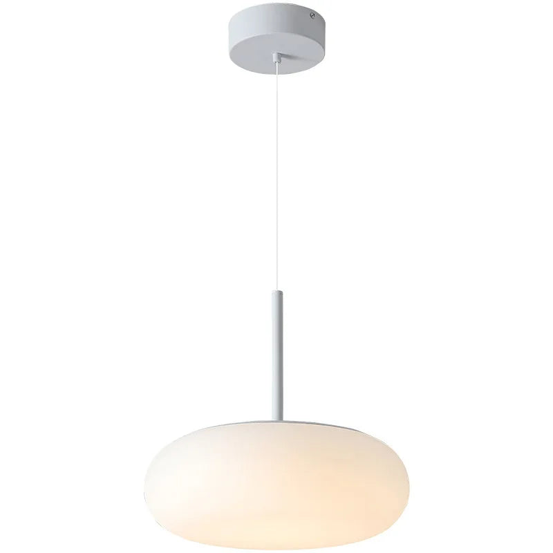 Nordic Simple LED Pendant Light - Modern Milk White Chandelier for Bedroom, Dining, and Study Room - Hanging Lamp for Home Decor