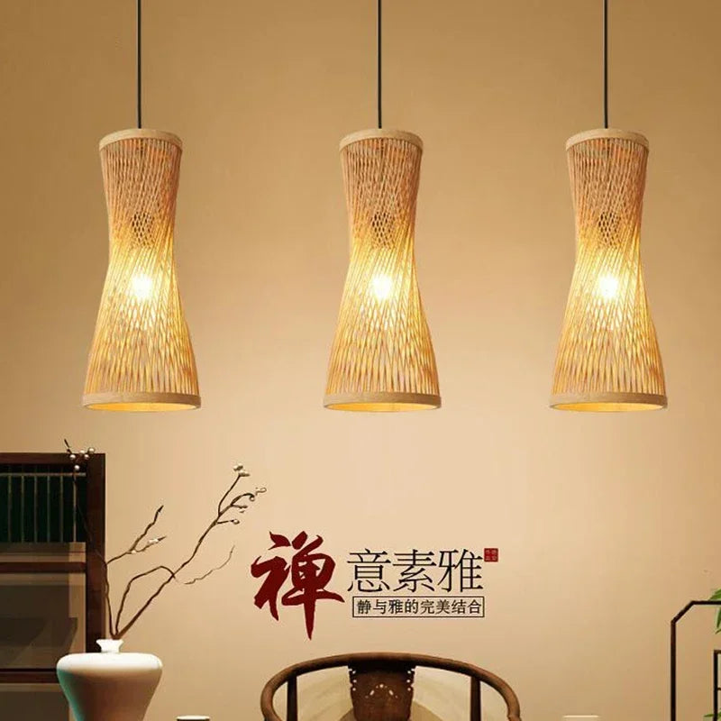 Japanese Small Chandelier: Embrace Serenity with Bamboo Elegance