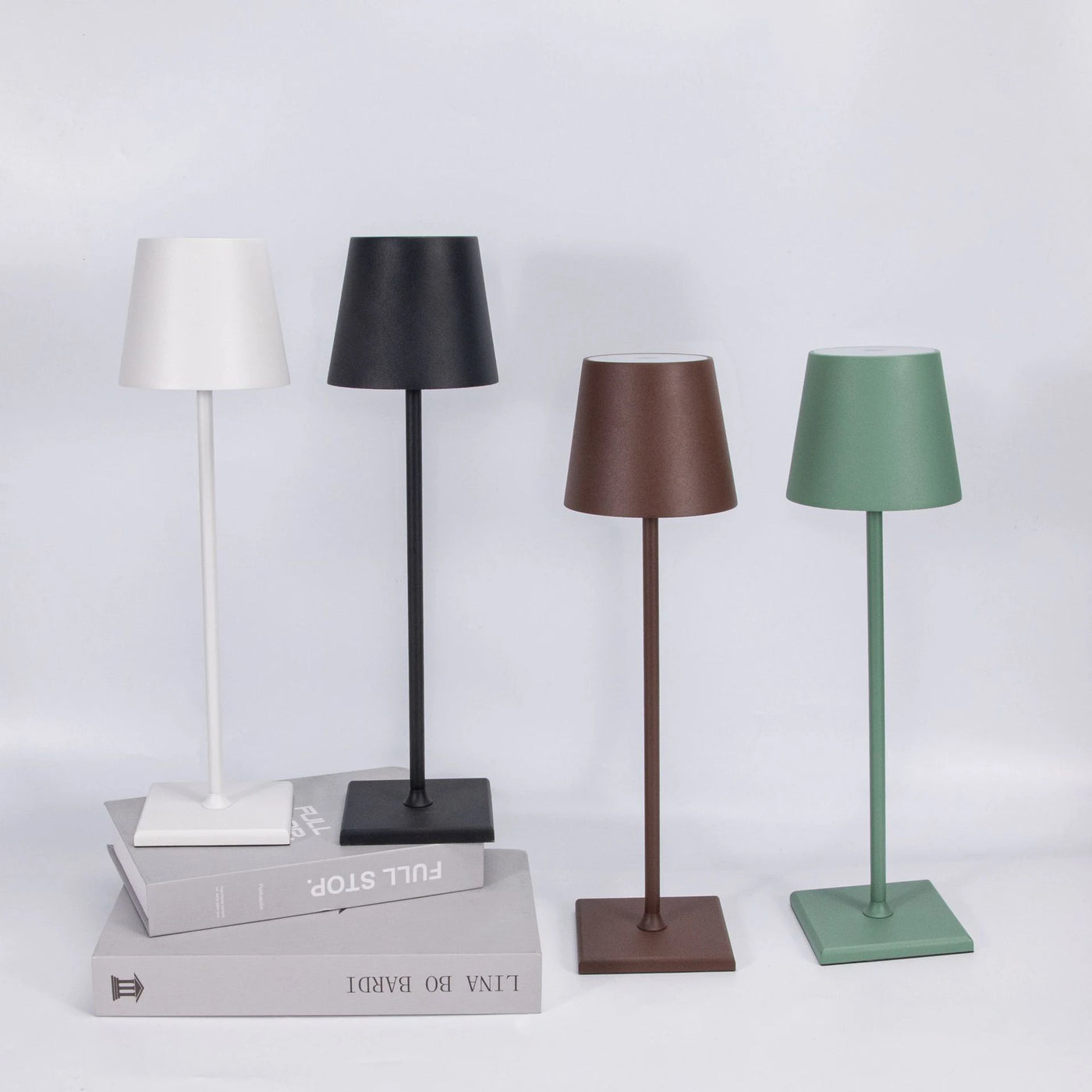 Dimmable LED Portable Table Lamp - USB Rechargeable, Waterproof Bedside & Office Light with Stepless Dimming