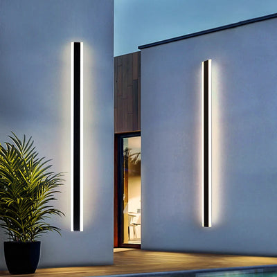 Modern Minimalist Exterior Wall Strip Lamp - IP65 Waterproof LED Lighting for Outdoor/Garden Villa Courtyard