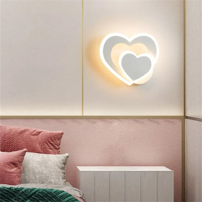 Modern LED Heart-Shaped Wall Lamp