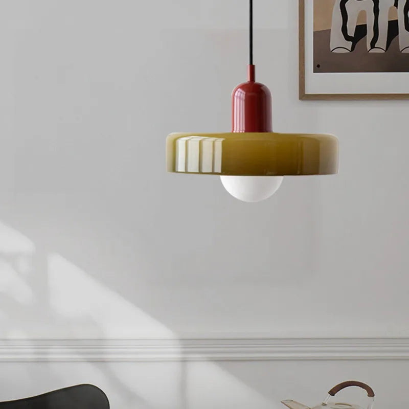 Postmodern Pendant Lamp: LED Retro Designer Glass Pendant Lamp