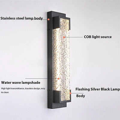 Dimmable LED Porch Wall Sconce – Outdoor Stainless Steel Garden Light