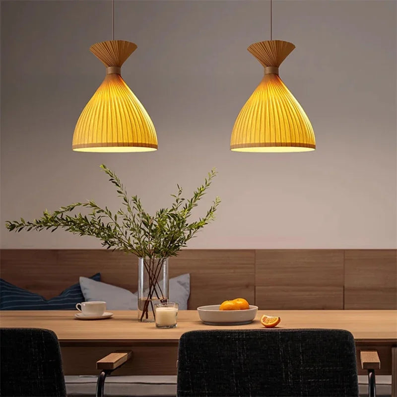 Japanese Wabi-sabi Wooden Pendant Light: Embrace Simplicity and Elegance