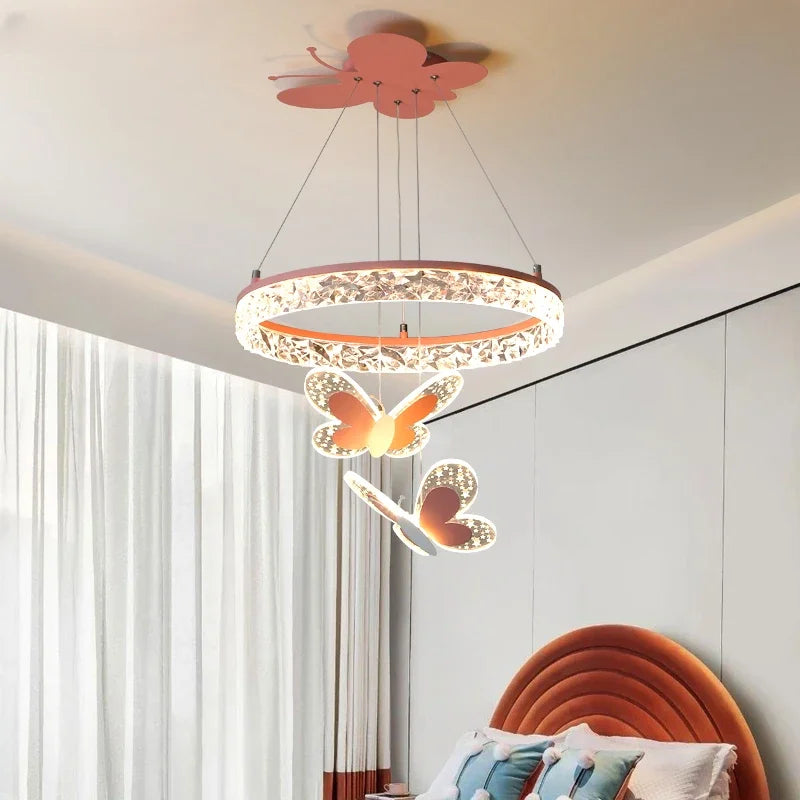 Modern Butterfly LED Chandelier: Stylish and Dimmable Lighting for Any Space